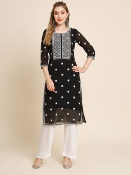 VAIRAGEE - Georgette Embroidery Work Straight Kurtas