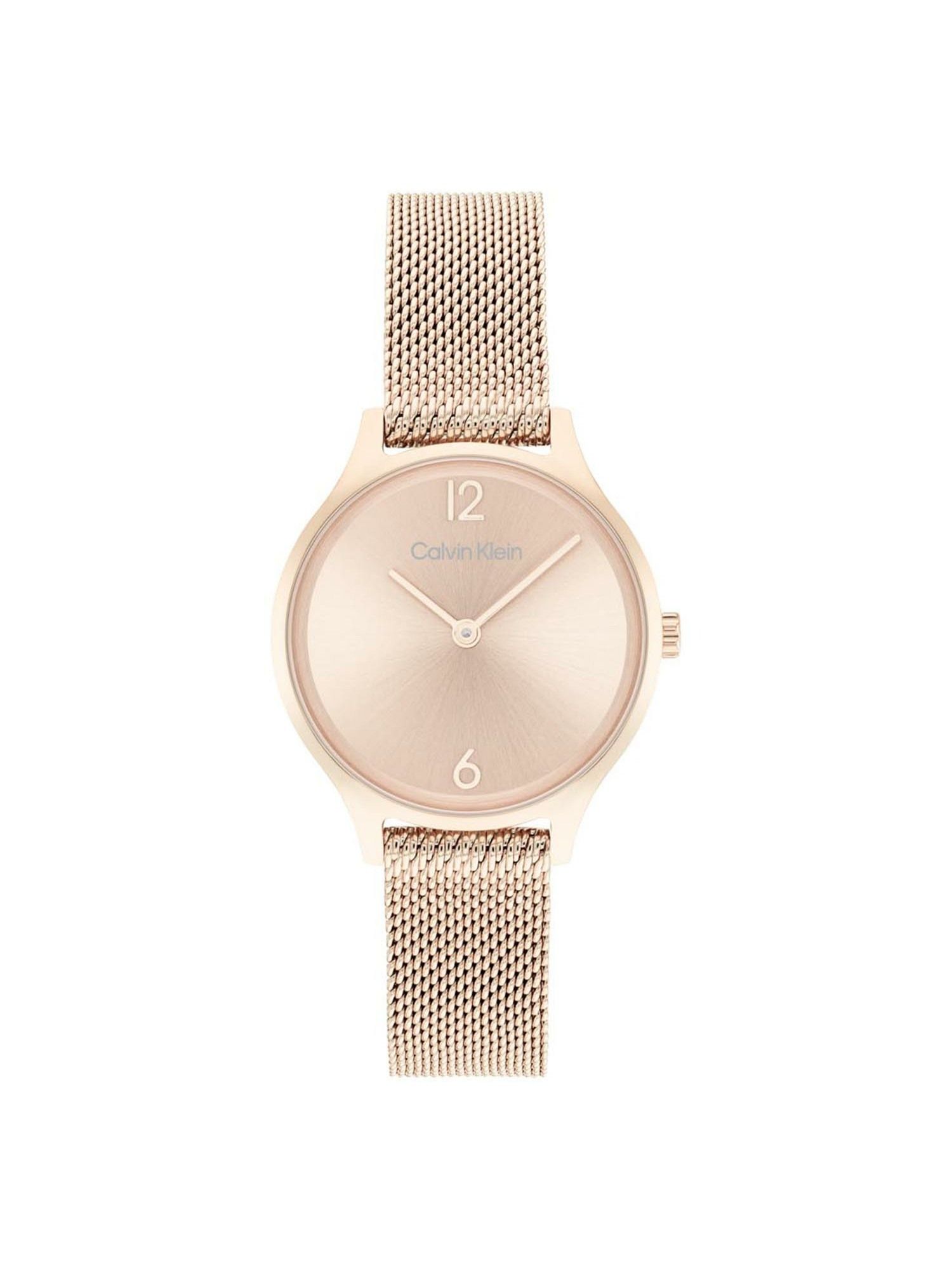 calvin klein women's watch rose gold