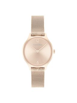 Calvin Klein - Timeless Quartz Rose Gold Round Dial Womens Watch - 25200059