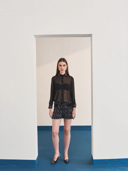 Ivory Rose - Black Amelia Shirt with Shorts (Set of 2)