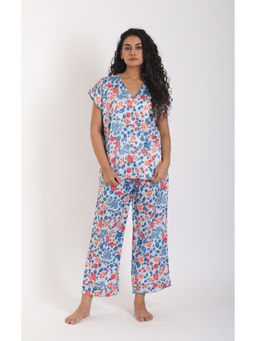 Forty Winks - Ritzy Anara Blue Satin Top with Pant