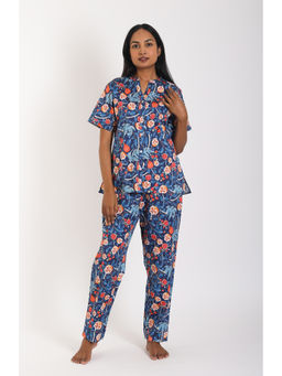 Forty Winks - Classic Anaara Ink Cotton Top with Pant