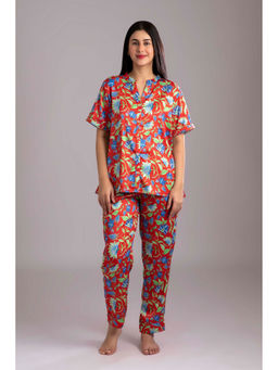 Forty Winks - Classic Rina Red Satin Shirt with Pant