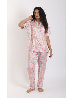 Forty Winks - Classic Tia Blush Satin Top with Pant