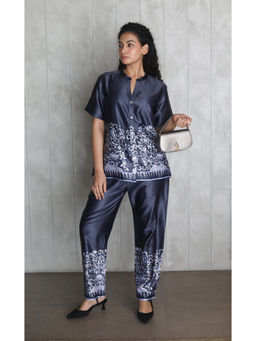 Forty Winks - Classic Tree Of Life Satin Shirt with Pant