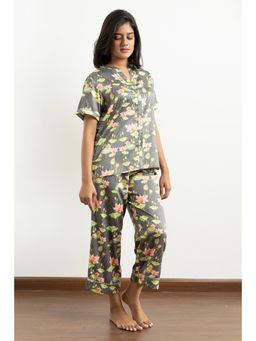 Forty Winks - Modish Kumud Grey Satin Shirt with Pant
