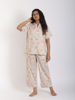 Forty Winks - Modish Tia Latte Cotton Top with Pant