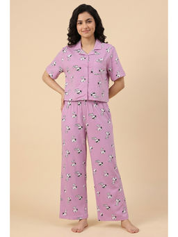 Zivame - Phalaenopsis Snoopy Knit Cotton Shirt with Pajama