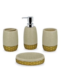 Freelance - Soho Polyresin 4 Pcs Bathroom Set-Dispenser Holder Tumbler & Soap Dish