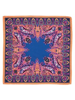 The Tie Hub - Altamont Paisley Blue & Orange Pocket Square