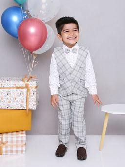 KID1 - Party Wear Suit with Bow-Tie (Set of 4)