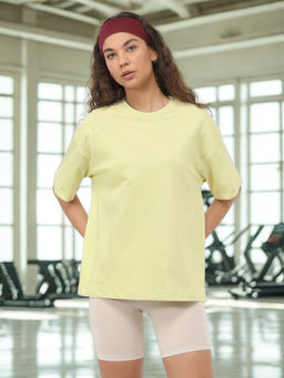 Nobero - Women Green Oversized Cotton T-Shirt