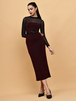 BLANC9 - Maroon Party Dress