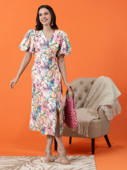 BLANC9 - Multi-Colored Floral Maxi Dress