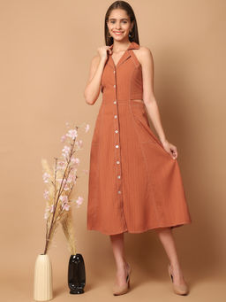 BLANC9 - Rust Shirt Dress