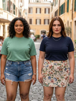 RIGO - Plus Size Women Pack of 2 Solid Multicolor Cotton Round Neck Half Sleeve T-Shirts