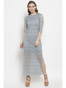Gipsy - Sage Grey Floral Net Dress