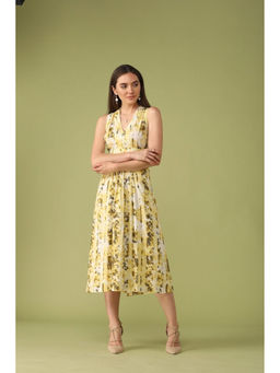 Gipsy - Women Yellow V Neck Sleeveless Dress