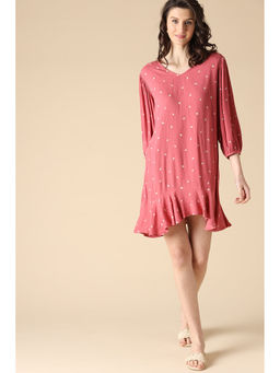 Gipsy - Peach Fashion Rayon Crepe Dress