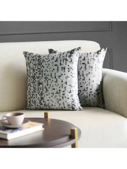 GM - Abstract Square Cushion Cover Black (Pack of 2)