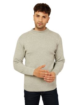 Kvetoo - Solid,Plain High Neck Sweater For Men
