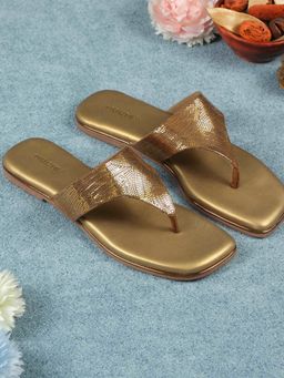 Mochi - Women Gold Flats