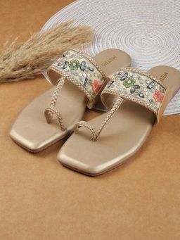 Metro - Women Gold Flats