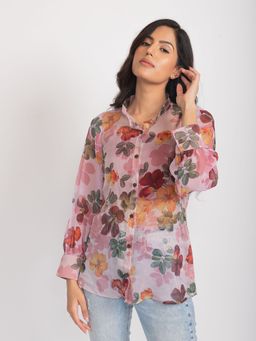 AROOP SHOP INDIA - Ruby Mesh Shirt