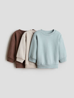 H&M - Unisex Multi-Color 3-Pack Cotton Sweatshirts