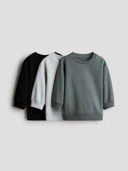 H&M - Unisex Multi-Color 3-Pack Cotton Sweatshirts