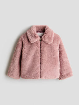 H&M - Girls Pink Fluffy Jacket