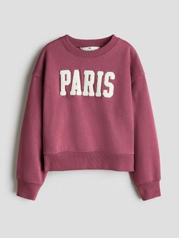 H&M - Girls Pink Brushed-Inside Sweatshirt