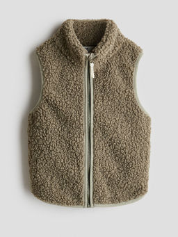 H&M - Boys Green Teddy Gilet