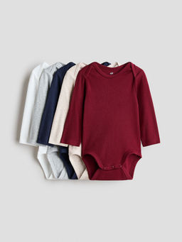 H&M - Unisex Multi-Color 5-Pack Bodysuits