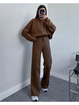 MISS MOSA BY AKANKSHA - Brown Suya Comfortable Premium Jacket with Pant