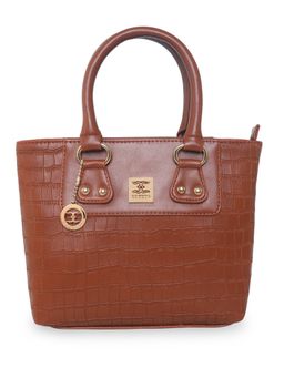 ESBEDA - Tan Color Solid Pattern Croco Handbag for Women
