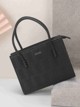 Mochi - Stylish Faux Leather Sling with Applique Branding and Zipped Closure Handbag, Black