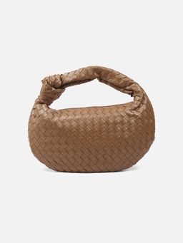 Carry City - Knotty Sand Brown Women Chic Handbag with Zip Closure