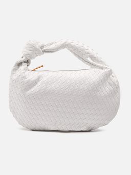 Carry City - Knotty White Women Fashion Handbag with Zip Closure