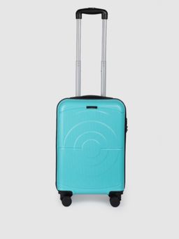 Teakwood - Unisex Aqua Solid Hard Sided Cabin Size Trolley Bag (S)