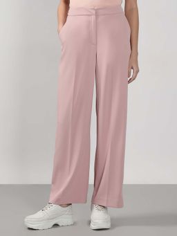 VERO MODA - Women Mauve Polyester Casual Trouser