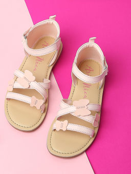 Aria Nica - Girls Pink Flap Aria Nica Casual Sandals