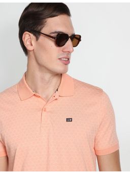 Arrow Sports - Geometric Print Pique Polo Shirt
