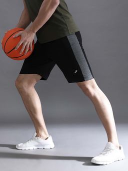 Crocodile - Black Colorblock Relaxed Fit Shorts