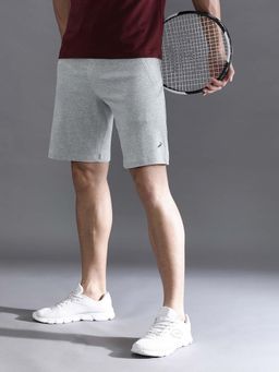 Crocodile - Grey Solid/Plain Regular Fit Shorts