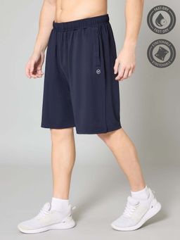 TURNFIT - Navy Blue Solid/Plain Regular Fit Shorts