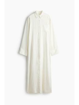 H&M - Women White Linen-Blend Shirt Dress