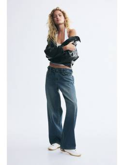 H&M - Women Blue Barrel Regular Waist Jeans