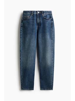 H&M - Women Navy Blue Mom Slim Fit High Waist Jeans