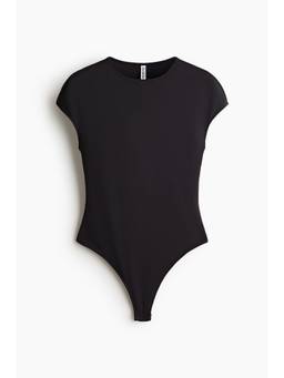 H&M - Women Black Cut-Out Tie-Detail Bodysuit
